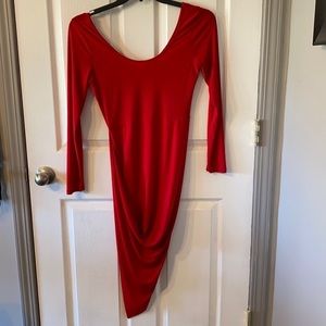 Red Charlotte Russe Draped Dress - Medium